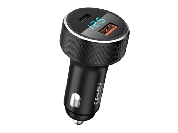 eng pl REMAX Salo dual port car charger USB USB Type C 58 5W 4 5A Power Deliver Quick Charge black RCC215 67157 1