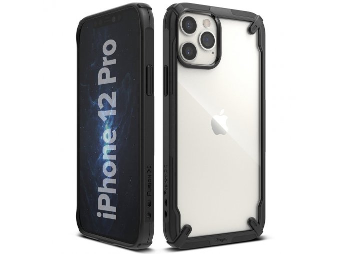 eng pl Ringke Fusion X case armored cover with frame for iPhone 12 Pro iPhone 12 black FUAP0024 63906 1