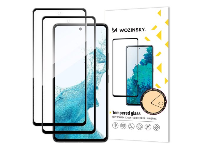 eng pl Wozinsky Set 2x Super Durable Full Glue Tempered Glass Full Screen with Frame Case Friendly Samsung Galaxy A53 5G Black 87934 13