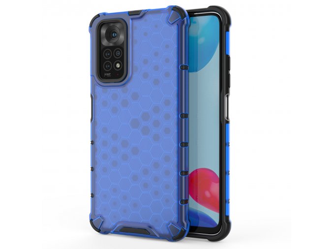 eng pl Honeycomb case armored cover with a gel frame for Xiaomi Redmi Note 11S Note 11 blue 89000 1