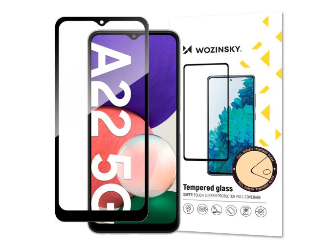 eng pl Wozinsky Tempered Glass Full Glue Super Tough Screen Protector Full Coveraged with Frame Case Friendly for Samsung Galaxy A22 5G black 72397 1