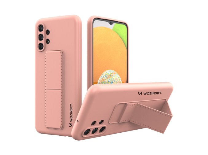 eng pl Wozinsky Kickstand Case Silicone Stand Cover for Samsung Galaxy A23 Pink 90147 1