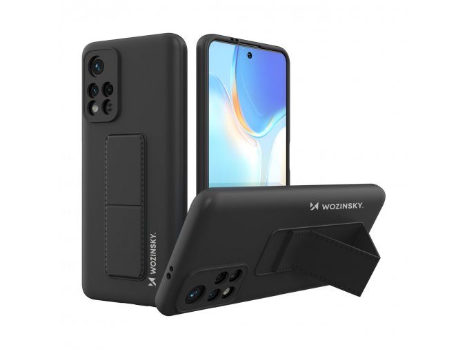 eng pl Wozinsky Kickstand Case Silicone Stand Cover for Xiaomi Redmi Note 11S Note 11 black 91445 1