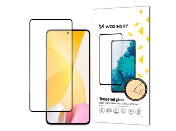 eng pm Wozinsky super durable Full Glue Tempered Glass Full Screen with Frame Case Friendly Xiaomi 12 Lite Black 107663 1