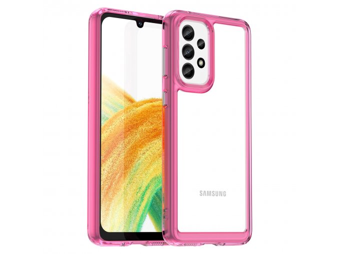 eng pl Outer Space Case for Samsung Galaxy A33 5G cover with a flexible frame pink 106627 1