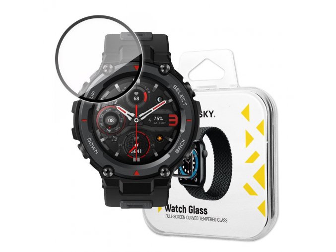 eng pl Wozinsky Watch Glass Hybrid Glass for Xiaomi Amazfit T Rex Pro Black 95734 1