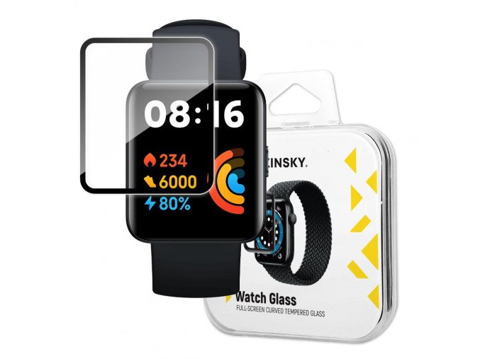 eng pl Wozinsky Watch Glass Hybrid Glass for Xiaomi Redmi Watch 2 Lite black 95701 1