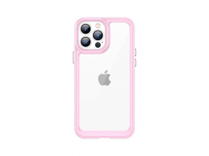 48801 outer space case case for iphone 12 pro hard cover with gel frame pink