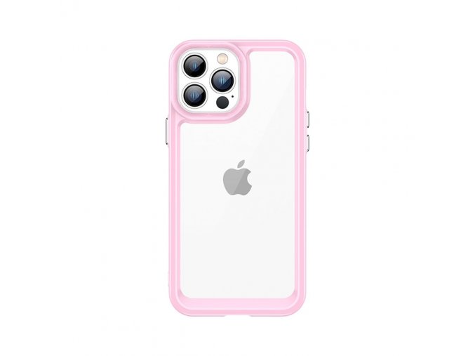 48861 outer space case case for iphone 13 pro max hard cover with gel frame pink