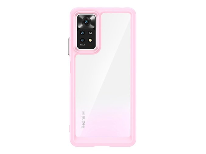 48918 outer space case case for xiaomi redmi note 11 pro hard cover with gel frame pink