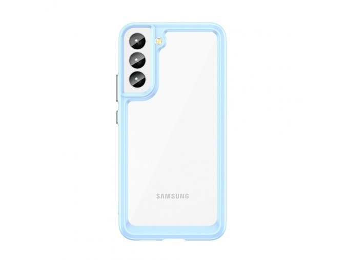 48873 outer space case cover for samsung galaxy s22 s22 plus hard cover with gel frame blue
