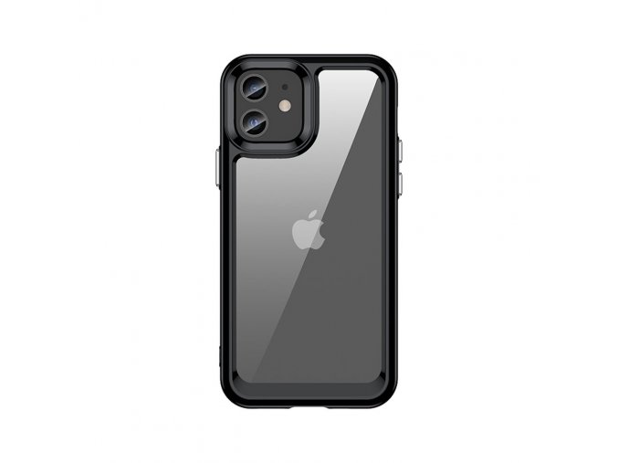 48786 outer space case for iphone 12 hard cover with a gel frame black