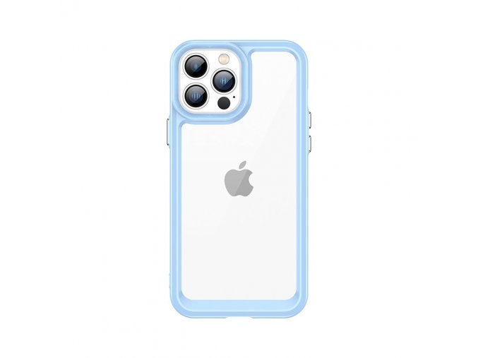 48810 outer space case for iphone 12 pro max hard cover with gel frame blue
