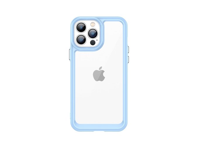 48855 outer space case for iphone 13 pro max hard cover with gel frame blue