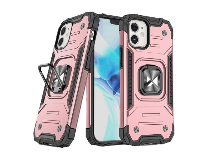 49308 wozinsky armor kryt s prstynkem na iphone 12 mini ruzovy