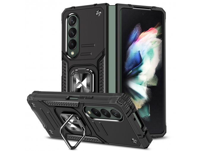 49881 wozinsky armor kryt s prstynkem na samsung galaxy z fold 4 cerny