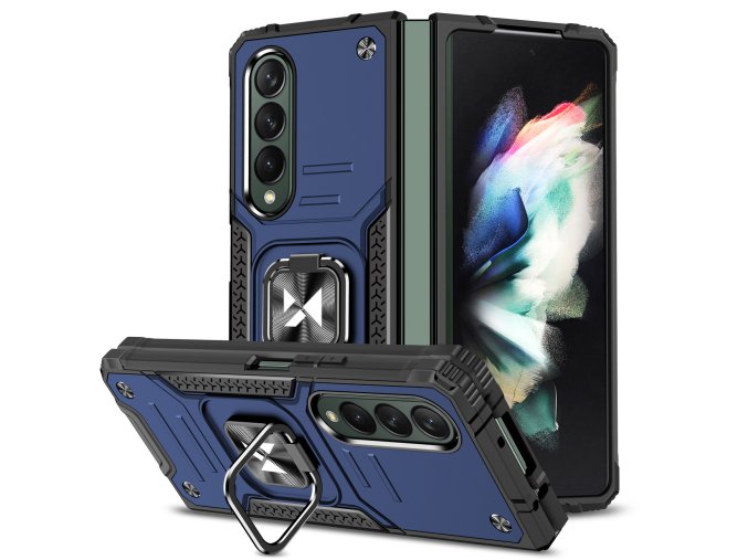 49884 wozinsky armor kryt s prstynkem na samsung galaxy z fold 4 modry