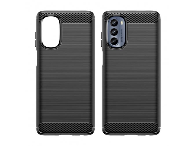 eng pl Carbon Case for Motorola Moto G62 5G flexible silicone carbon cover black 137094 7