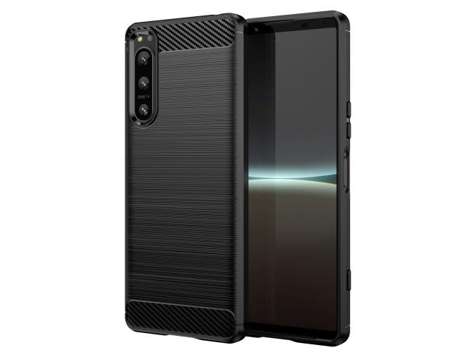 53319 ohebny carbon kryt na sony xperia 5 iv cerny