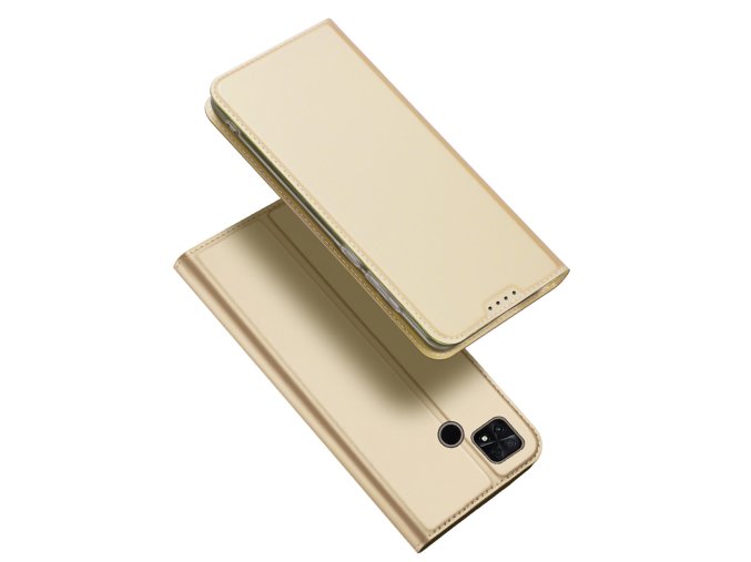 59753 dux ducis skin pro case pro xiaomi poco c40 flip card wallet stand gold