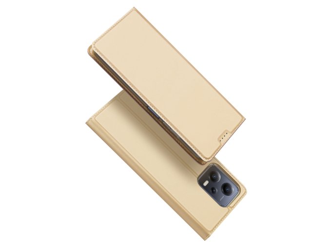 59636 dux ducis skin pro case pro xiaomi redmi note 12 pro poco x5 pro 5g cover flip card wallet stand gold