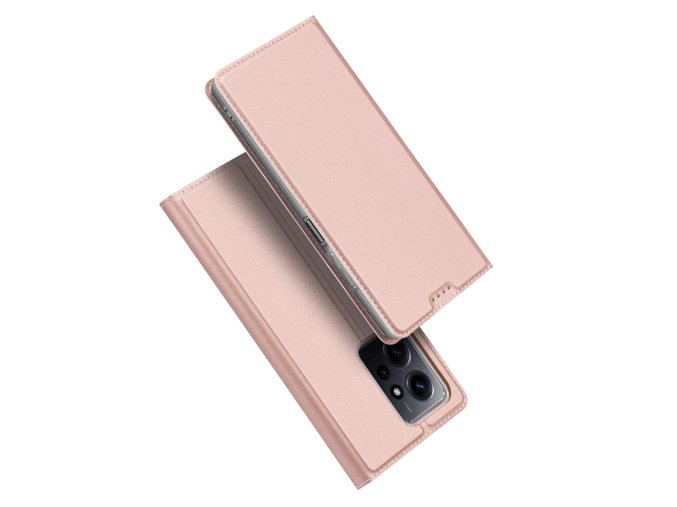 58937 pouzdro dux ducis skin pro pro xiaomi redmi note 12 flip card wallet stand pink