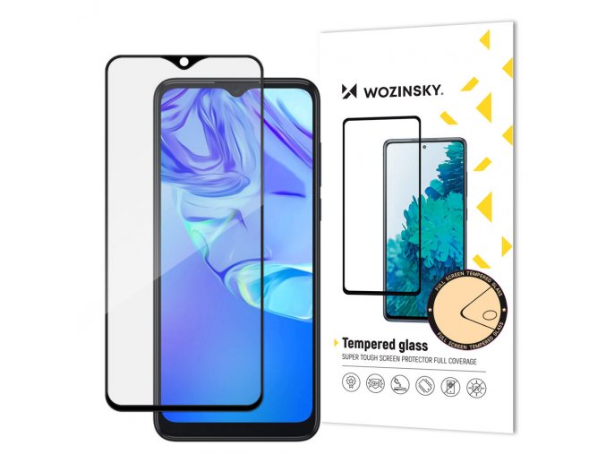 58895 wozinsky super durable full glue tempered glass full screen with frame case friendly tcl 305 black
