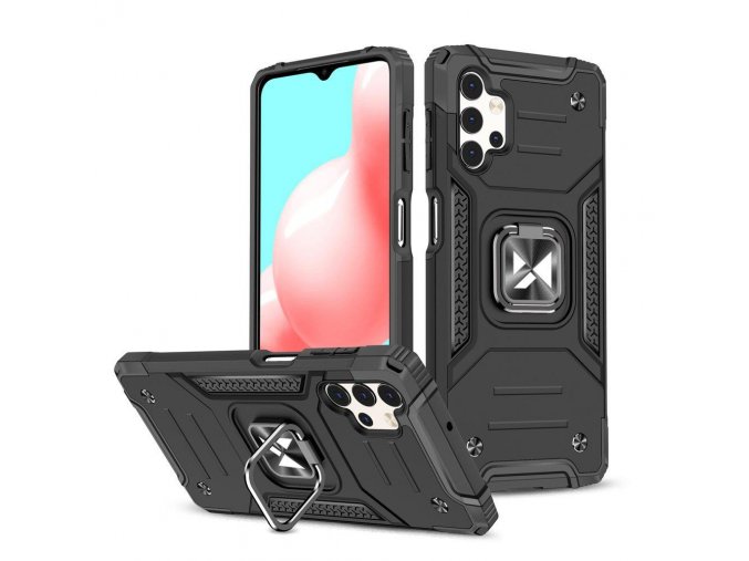 62306 wozinsky ring armor tough hybrid case cover magnetic mount for samsung galaxy a53 5g black