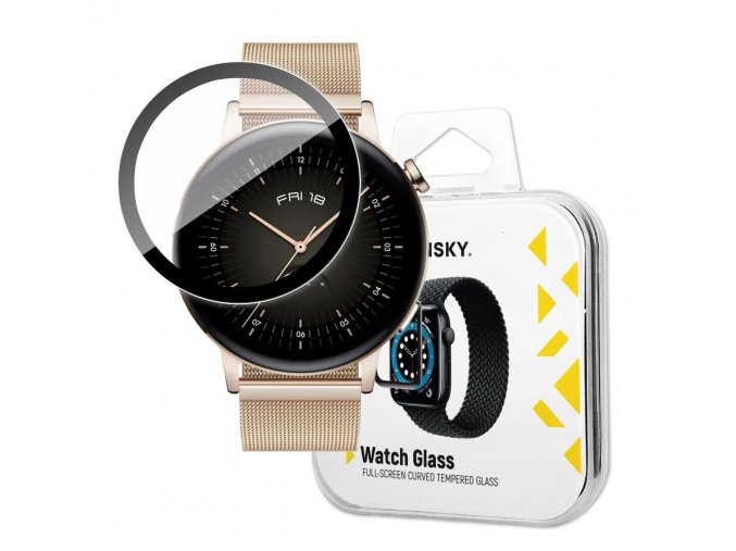 62354 wozinsky watch glass hybrid glass for huawei watch gt 3 46 mm black