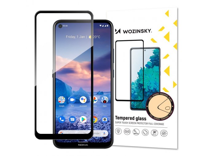eng pl Wozinsky Tempered Glass Full Glue Super Tough Screen Protector Full Coveraged with Frame Case Friendly for Nokia 5 4 black 71179 1