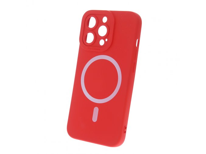 66477 silicon mag case for iphone 15 pro max 6 7 quot red