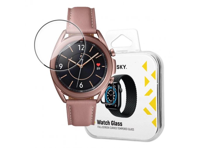 69714 wozinsky hybridni 3d sklo na displej hodinek samsung galaxy watch 3 41 mm cerne