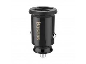 eng pl Baseus Grain Car Charger Mini Universal Smart Car Charger 2x USB 3 1A black CCALL ML01 44600 1