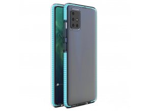 eng pl Spring Case clear TPU gel protective cover with colorful frame for Xiaomi Redmi Note 9 Pro Redmi Note 9S light blue 61317 1