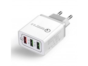 eng pl Wozinsky fast wall charger adapter Quick Charge QC 3 0 3x USB 30W white WWC 01 57032 1