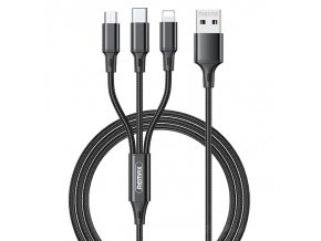 pol pl REMAX Gition kabel przewod 3w1 USB Lightning USB Typ C micro USB 3 1A 1 2m czarny RC 189th 69699 1