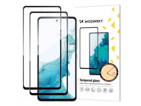 eng pl Wozinsky Set 2x Super Durable Full Glue Tempered Glass Full Screen with Frame Case Friendly Samsung Galaxy A53 5G Black 87934 13