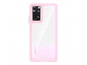 48918 outer space case case for xiaomi redmi note 11 pro hard cover with gel frame pink