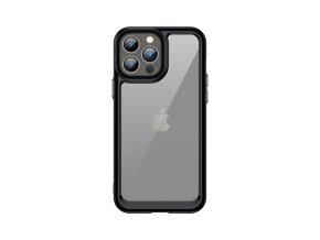 48837 outer space case for iphone 13 pro hard cover with gel frame black