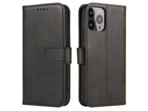 58158 magnet case cover pro xiaomi redmi note 12 pro poco x5 pro 5g cover with flip wallet stand black