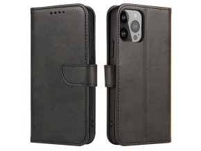 58140 pouzdro magnet case pro xiaomi redmi note 12 flip cover stojanek na penezenku cerny