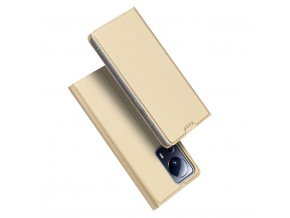 59888 dux ducis skin pro case pro xiaomi 13 lite flip card wallet stand gold