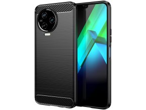 58979 karbonovy kryt pouzdra pro infinix note 12 2023 infinix note 12 pro flexibilni silikonovy karbonovy kryt cerny