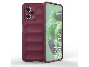 62672 magic shield case cover pro xiaomi redmi note 12 5g poco x5 5g flexible armour cover burgundy