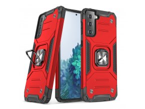 62507 wozinsky ring armor tough hybrid case cover magnetic holder for samsung galaxy s22 red