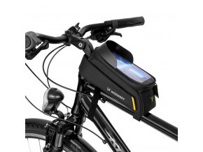 62969 wozinsky frame bike bag with phone case 1l black wbb25bk
