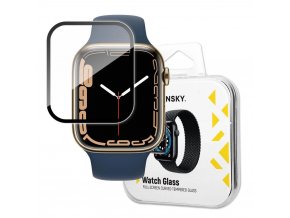 69732 wozinsky hybridni 3d sklo na displej hodinek apple watch 7 45 mm cerne