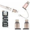 12930 3 adapter remax micro usb do lightning konektoru arany