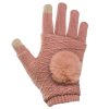 eng pl Touchscreen Winter Gloves 2in1 Striped and Fingerless Gloves Wrist Warmers pink 27078 7