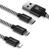 eng pl Dux Ducis K ONE 3in1 Series USB micro USB Lightning USB C Cable 2 4A 1 2M black 45646 2